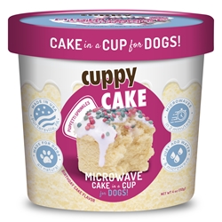 Cuppy Cake - Microwave Cake in A Cup for Dogs - Birthday Cake Flavored with Pupfetti Sprinkles  Puppy Cake, cake mix for dogs with frosting, microwave dog cake, cake in a cup, Give your dog a birthday cake, Free shipping on orders over $25, carob flavor, banana flavor and wheat-free peanut butter. birthday cakes for dogs, birthday cake for dogs, dog birthday, dog birthday cakes, dogs birthday cake,  dog birthday cake recipe, dog recipes, dog treat recipes, pet food, cake for dogs, dog cakes, dog cakes for dogs, dog cake mix, doggie birthday cake, homemade dog treats, homemade dog 